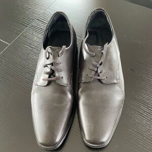 Calvin Klein Mens Ripley Brown Leather Lace Up Oxford Dress Shoes Size US 11